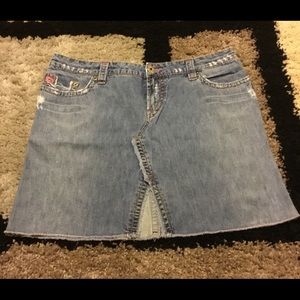 Silver brand mini skirt